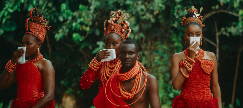 Peter Oshobor with the Cultural Representation Award at Afrifashion Awards 2024.